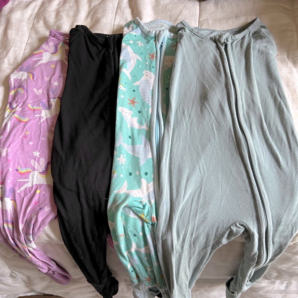 Lot of 4-  Little Sleepies Zippies
